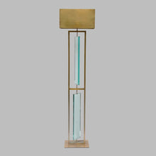 Load image into Gallery viewer, Pair of Fontana Arte Style Brass and Clear Glass floor lamps