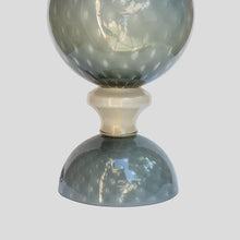 Load image into Gallery viewer, Pair of table lamps blown grey Murano glass