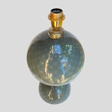 Load image into Gallery viewer, Pair of table lamps blown grey Murano glass