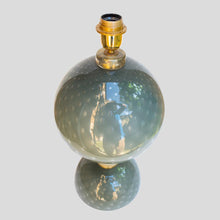 Load image into Gallery viewer, Pair of table lamps blown grey Murano glass