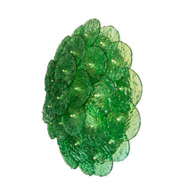 Load image into Gallery viewer, Flash Mount Murano Emerald Green Textured Blown Disc Glass
