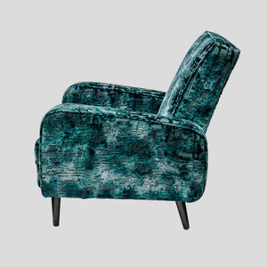 French Art deco armchair emerald green upholstery