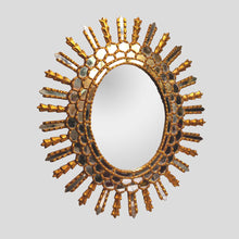 Load image into Gallery viewer, Giltwood Sun bursting mirror Italian 1950