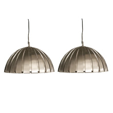 Load image into Gallery viewer, Pair of 1960s steel pendants by Italian designer Elio Martinelli