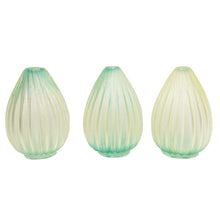 Load image into Gallery viewer, Set of three Ribboned blown glass vases
