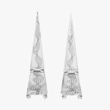 Load image into Gallery viewer, Pair of Glass Obelisks by Romano Dona