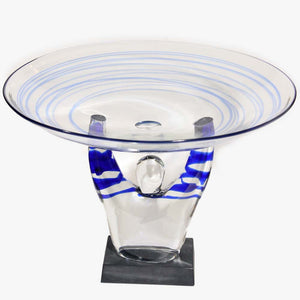 Blown glass Half man holding a dish