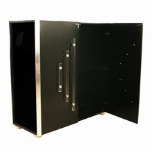 Load image into Gallery viewer, A pair of tall black lacquer cabinets