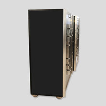 Load image into Gallery viewer, A pair of tall black lacquer cabinets
