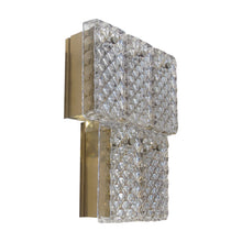 Load image into Gallery viewer, 1960s Single Two-Tier Wall light with Prism Glass plate by Kinkeldey, German