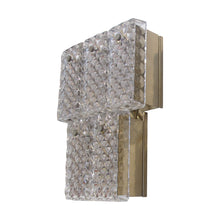 Load image into Gallery viewer, 1960s Single Two-Tier Wall light with Prism Glass plate by Kinkeldey, German