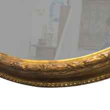 Load image into Gallery viewer, 1790s Georgian Large Oval Mirror with Gilt Wood Frame, English