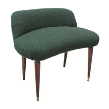 Load image into Gallery viewer, Mid-Century Italian Art Deco Stool with Backrest Newly Upholstered