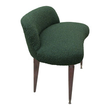 Load image into Gallery viewer, Mid-Century Italian Art Deco Stool with Backrest Newly Upholstered