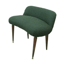 Load image into Gallery viewer, Mid-Century Italian Art Deco Stool with Backrest Newly Upholstered