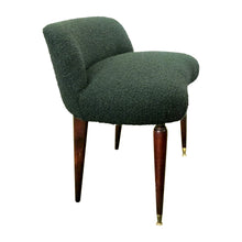 Load image into Gallery viewer, Mid-Century Italian Art Deco Stool with Backrest Newly Upholstered