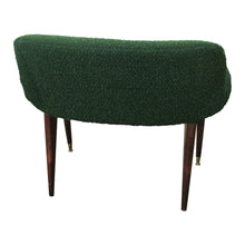 Load image into Gallery viewer, Mid-Century Italian Art Deco Stool with Backrest Newly Upholstered