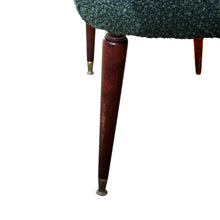 Load image into Gallery viewer, Mid-Century Italian Art Deco Stool with Backrest Newly Upholstered