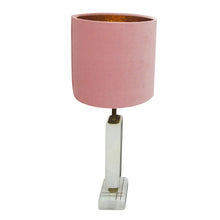 Load image into Gallery viewer, Pair of White Onyx Structural Table Lamps with Pink Shades, Italian 1960s