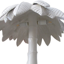 Load image into Gallery viewer, 1960’s Pair of White Glaze Ceramic Palm Tree Table Lamps, Italian