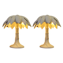 Load image into Gallery viewer, 1960’s Pair of White Glaze Ceramic Palm Tree Table Lamps, Italian