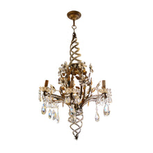 Load image into Gallery viewer, 1960s Pair of Banci Of Florence Floral Crystal Chandelier, Italian
