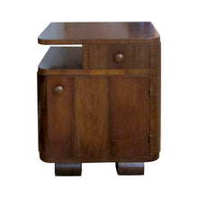 Load image into Gallery viewer, 1930s Pair of Art Deco Walnut Veneers Bedside Table/Nightstands,  French