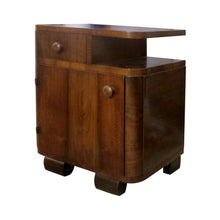 Load image into Gallery viewer, 1930s Pair of Art Deco Walnut Veneers Bedside Table/Nightstands,  French