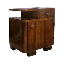 Load image into Gallery viewer, 1930s Pair of Art Deco Walnut Veneers Bedside Table/Nightstands,  French
