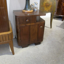 Load image into Gallery viewer, 1930s Pair of Art Deco Walnut Veneers Bedside Table/Nightstands,  French