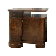 Load image into Gallery viewer, 1930s Pair of Art Deco Walnut Veneers Bedside Table/Nightstands,  French