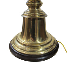 Load image into Gallery viewer, 1950s Very Large Pair of Brass and Mahogany Tables lamps, English