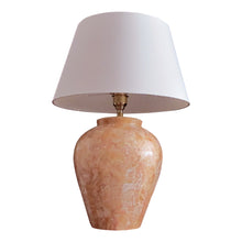 Load image into Gallery viewer, 1970s Pair of Pink Tessellated Marble Table Lamps, Italian