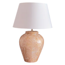Load image into Gallery viewer, 1970s Pair of Pink Tessellated Marble Table Lamps, Italian