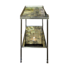 Load image into Gallery viewer, 1950s Pair of Two-Tier Side tables with Antiqued Mirror by Maison Jansen, French