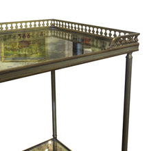 Load image into Gallery viewer, 1950s Pair of Two-Tier Side tables with Antiqued Mirror by Maison Jansen, French