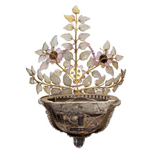Load image into Gallery viewer, 1970s Pair of Brass and Glass Floral Wall lights by Maison Bagues, French