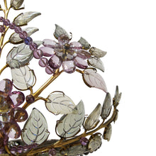 Load image into Gallery viewer, 1970s Pair of Brass and Glass Floral Wall lights by Maison Bagues, French