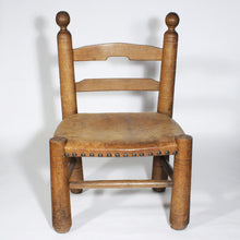 Load image into Gallery viewer, Pair of 1930s Low seating leather and wood chairs