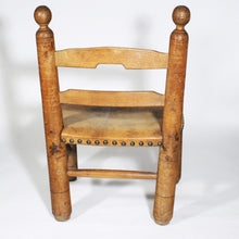Load image into Gallery viewer, Pair of 1930s Low seating leather and wood chairs