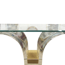 Load image into Gallery viewer, 1970s Belgian Perspex/Lucite Console Table with Bevelled Glass Top