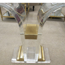 Load image into Gallery viewer, 1970s Belgian Perspex/Lucite Console Table with Bevelled Glass Top