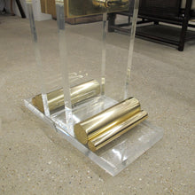 Load image into Gallery viewer, 1970s Belgian Perspex/Lucite Console Table with Bevelled Glass Top
