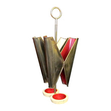 Load image into Gallery viewer, https://lestroisgarcons.com/products/1950s-italian-brass-and-metal-umbrella-stand-with-cast-iron-base