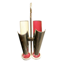 Load image into Gallery viewer, https://lestroisgarcons.com/products/1950s-italian-brass-and-metal-umbrella-stand-with-cast-iron-base