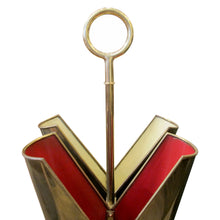 Load image into Gallery viewer, https://lestroisgarcons.com/products/1950s-italian-brass-and-metal-umbrella-stand-with-cast-iron-base