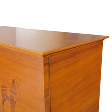 Load image into Gallery viewer, 1930s Swedish Cabinet with Harness Racing Horses Marquetry, attributed to Erik Mattson