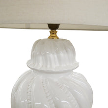 Load image into Gallery viewer, Pair of Large 1950s Italian White Glazed Ceramic Table Lamps