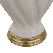 Load image into Gallery viewer, Pair of Large 1950s Italian White Glazed Ceramic Table Lamps