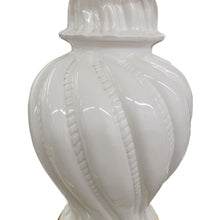 Load image into Gallery viewer, Pair of Large 1950s Italian White Glazed Ceramic Table Lamps